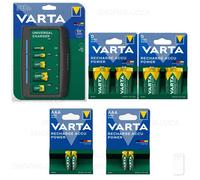 VARTA caricabatterie UNIVERSAL LCD & pile ricaricabili AA AAA C D scegli lotti