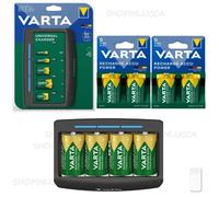 VARTA caricabatterie UNIVERSAL LCD & pile ricaricabili AA AAA C D scegli lotti