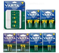 VARTA caricabatterie UNIVERSAL USB & pile ricaricabili AA AAA C D scegli lotti