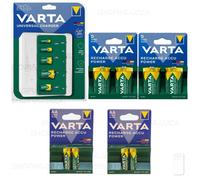 VARTA caricabatterie UNIVERSAL USB & pile ricaricabili AA AAA C D scegli lotti