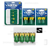 VARTA caricabatterie UNIVERSAL USB & pile ricaricabili AA AAA C D scegli lotti