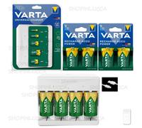 VARTA caricabatterie UNIVERSAL USB & pile ricaricabili AA AAA C D scegli lotti