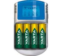 Varta LCD charger AA & AAA (Batterie ricaricabili NiMH incl. 4x AA 2600 mAh accu & AC adattatore & 12 V adattatore & cavo USB),Grigio