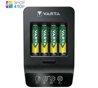 VARTA Caricatore Smart LCD AA/AAA con 4 Batterie AA e Uscita USB