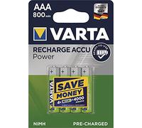 Varta - Confezione da 4 batterie NiMH "Longlife Accu" 800 mAh Micro AAA/HR03