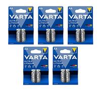 VARTA Confezione da 5 blister da 2 batterie ULTRA Lithium LR6 Mignon AA