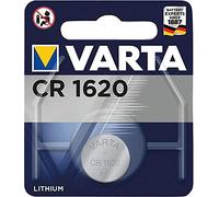 VARTA CR 1620, 6620101401, Batteria Litio a Bottone, Piatta, Specialistica, 3 Volts, Diametro 16mm, Altezza 2mm, confezione 1 pila