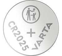 VARTA CR 2025, 6025101415, Batteria Litio a Bottone, Piatta, Specialistica, 3 Volts, Diametro 20mm, Altezza 2,5mm, confezione 5 pile