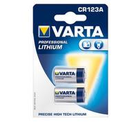 Varta -CR123A-2 (2x CR 123 A - CR123A, Single-use battery, - Lithium, 3 V, 2 pc[s], 1600 mAh, Silver - Warranty: 12M)