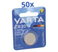 VARTA CR2016 Batteria Litio 3V 50 Pezzi 1 Blister