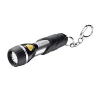 Varta Day Light Key Chain LED Flashlight (incl. anello portachiavi e 1x batteria AAA Longlife Power, antiurto) argento/nero per la casa, tutti i giorni, interruzioni di corrente