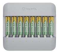 VAR ECO MULT AA - Caricabatterie da tavolo, NiMh, LED, display, incl. 8 batterie s