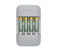 VAR ECO PRO AAA - Caricabatterie da tavolo, NiMh, LED, display, incl. 4 batterie r