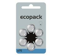 Varta ECOPACK ZA 675 Batterie per apparecchi acustici - 650 mAh, 1,4 V, 60 pezzi