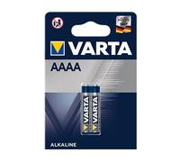 VARTA AAAA - LR61 - MN 2500 - LR8D425, 4061101402, Batterie Alcalina, 1,5 Volts, Diametro 8,2 mm, Altezza 40,2 mm, Confezione 2 pile