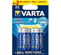 Varta High Energy - Confezione da 6 batterie alcaline (LR6, AA), colore: Blu