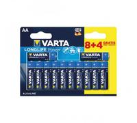 Varta Long Life Pack 12 batterie alcaline AA LR03