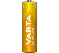 Varta Longlife, Batteria Alcalina, AA, Mignon LR6, 1.5V, Blister da 4, Made in Germany