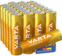 VARTA Longlife Batterie AA Mignon LR06 (pacco da 24) Batterie alcaline - Made in Germany - ideali per telecomandi, radio, sveglie e orologi
