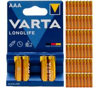 Varta Longlife Batterie Alcaline AAA Micro 4103 10 x 4 Pezzi LR03 1,5V Germania