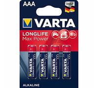 Varta Longlife Max Power 4703 - Batterie Alcaline non Ricaricabili, 1.5 V, AAA, 4-Blister