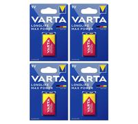VARTA Longlife Max Power 9V 6LR61 Batteria Alcalina
