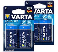 Varta Longlife Power - Batteria alcalina Mono/D/LR20, 1,5 V, confezione da 4