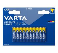 VARTA AL 10XAAA - Batteria alcalina Longlife Power, AAA (micro), confezione da 10