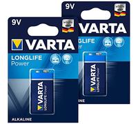 Varta Longlife Power Batterie, tipo 9 V/E-Block/6LR3146, set da 2 pezzi