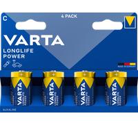 VARTA Longlife Power C Baby LR14 - Batterie alcalina, Made in Germany, Ideali per giocattoli, torce, lettori CD e altri dispositivi a batteria, Confezione da 4