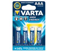 Varta 12490310 - Batteria alcalina ad alta energia r03 racchiude 4