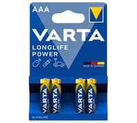 VARTA MICROBATTERY GmbH Batterie alcaline Varta Longlife Power AAA, 4 pezzi