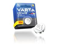VARTA Pile a Bottone CR1632 confezione da 10 Power on Demand Lithium 3V