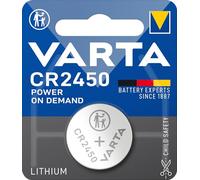 VARTA Pile a Bottone CR2450, confezione da 10, Power on Demand, Lithium, 3V, imballaggio sicuro per i bambini, per dispositivi Smart Home, chiavi dell'auto e altre applicazioni [Esclusivo su Amazon]