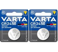 VARTA Pile a Bottone CR2450, confezione da 20, Power on Demand, Lithium, 3V, imballaggio sicuro per i bambini, per dispositivi Smart Home, chiavi dell'auto e altre applicazioni [Esclusivo su Amazon]