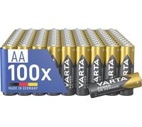 VARTA Pile AA, confezione da 100, Power on Demand, Alcaline, 1,5V, confezione da 100 pezzi, per accessori computer, dispositivi Smart Home, Made in Germany Esclusivo su Amazon