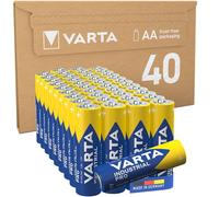VARTA Pile AA, confezione da 40, Industrial Pro, Batterie Alcaline, 1,5V, pacco di stoccaggio in imballaggio ecologico, Made in Germany [Esclusivo su Amazon]