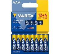 Varta Pile AAA Longlife Power – Alcaline 1,5V, 16 pezzi (12+4), Made in Germany
