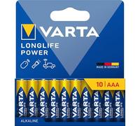 VARTA AL AAA 10X - Batteria alcalina Longlife Power, AAA (micro), confezione da 10