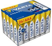 VARTA Pile AAA, confezione da 24, Energy, Alcaline, 1,5V, per semplici bisogni di base, imballaggio riciclato al 90%, Made in Germany
