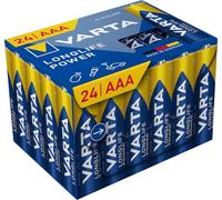 VARTA Pile AAA, confezione da 24, Longlife Power, Alcaline, 1,5V, ideale per giocattoli, mouse wireless, torce elettriche, imballaggio riciclato al 90%, Made in Germany