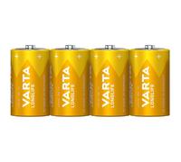 VARTA Longlife Batterie D Mono LR20 (pacco da 4) Batteria alcaline - Made in Germany - Ideali per telecomandi, radio, sveglie e orologi