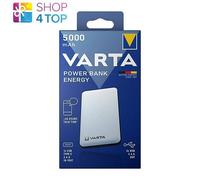 VARTA Power Bank Energia 5000mAh USB Tipo C 2.4A IN Out 2 Bianco Nuovo