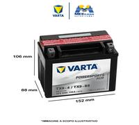 VARTA POWERSPORTS AGM BATTERIA MOTO TX9-BS (TX9-4) 12V 8Ah 135A 152x88x106 mm