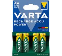 Varta Rechargeable Accu 2600mAh Pile Ricaricabili Stilo AA - Blister 4 Batterie