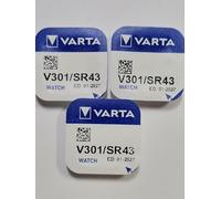Varta V301, SR43, 386E, SR43SW, 301101111, Batteria a Bottone per Orologio, Specialistica, Ossido d'Argento, 1.55 Volts, diametro 11.6 mm, altezza 4.2 mm, Confezione 1 Pila