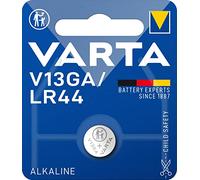 Varta V13GA V13GA-LR44-A76, 4276101401, Batteria Alcalina a Bottone, 1,5 Volts, Diametro 11,6 mm, Altezza 5,4mm, confezione 1 pila, No