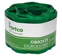 Vartco Bordo per recinzione da giardino ondulato per aiuole, in plastica (verde, 20 cm x 9 m) (1032100901 )