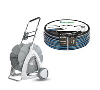 Vartco Home Carrello avvolgitubo + Tubo 1/2" 20 m Kit Giardino