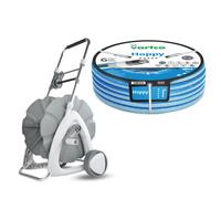 Vartco Hoppy Tubo 1/2" 30 m + Carrello avvolgitubo in acciaio - Set 2 pezzi
